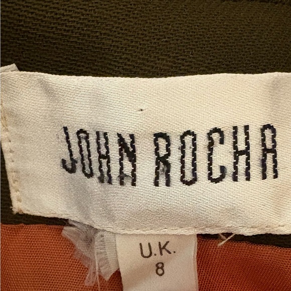 John Rocha Vintage Olive Double-Breasted Women's Blazer - Picture 4 of 4